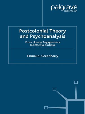 cover image of Postcolonial Theory and Psychoanalysis